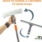 ITTAHO Squeegee for Window Cleaning, Extendable Window Cleaner for Car - Image 5
