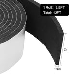 2 Rolls Seal Foam Tape, Single Sided Weather Strip, Total 13 Feet Long… - Image 2