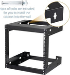 9U Wall Mount Rack Open Frame 19 Inch Server Equipment 2 Post Network Cabinet - Image 5