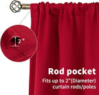 BGment Red Blackout Curtains 40 Inches Length - Image 5