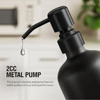 MOMEEMO Black Soap Dispenser Set, Contains Dish and Hand Soap Dispenser - Image 4