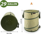 YUDI & GARDEN 29 Gallon Hard Bottom Collapsible Trash Can｜Collapsible Garden - Image 5