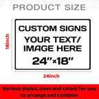 custom sign, Aluminum Weatherproof Metal Sign, Optional reflective, Custom - Image 2