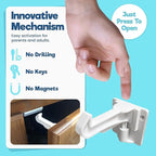 Upgraded Invisible Baby Proofing Cabinet Latch Locks - Image 5