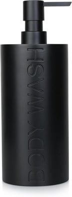 Matte Black Body Wash Dispenser Luxurious Refillable Pump Bottle by IndecorHome