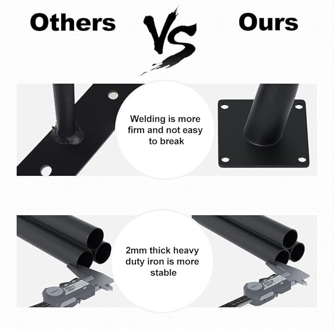 4PCS 12 Inch Matte Black Tapered Angled Legs - Image 7