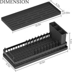 Small Dish Drying Rack, Compact Sink Dish Drainer Plate Rack Organizer - Image 6