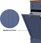 Betterhood Tilt Out Trash Cabinet 10 Gallon Wooden Free Standing Laundry Sorter - Image 5