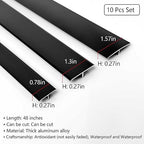 10Pcs Aluminum T Molding Floor Transition Strip, 48In Aluminum T Molding Trim - Image 4