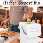 LALASTAR Compost Bin Indoor Kitchen Sealed, Hanging Small Trash Can - Image 2