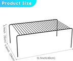 LargeBlack Cabinet Storage Shelf Rack Set of 6, Rustproof Metal Wire Kitchen - Image 3