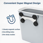 Skyflame Magnetic Hanging Trash Can, 2.1 Gallon Plastic Garbage Container - Image 4
