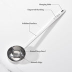 Long Handle Coffee Scoop: 8.6 Inch 18/8 Stainless Steel 2 Tablespoon Metal - Image 6