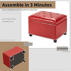 Joveco Leather Storage Ottoman - Image 8