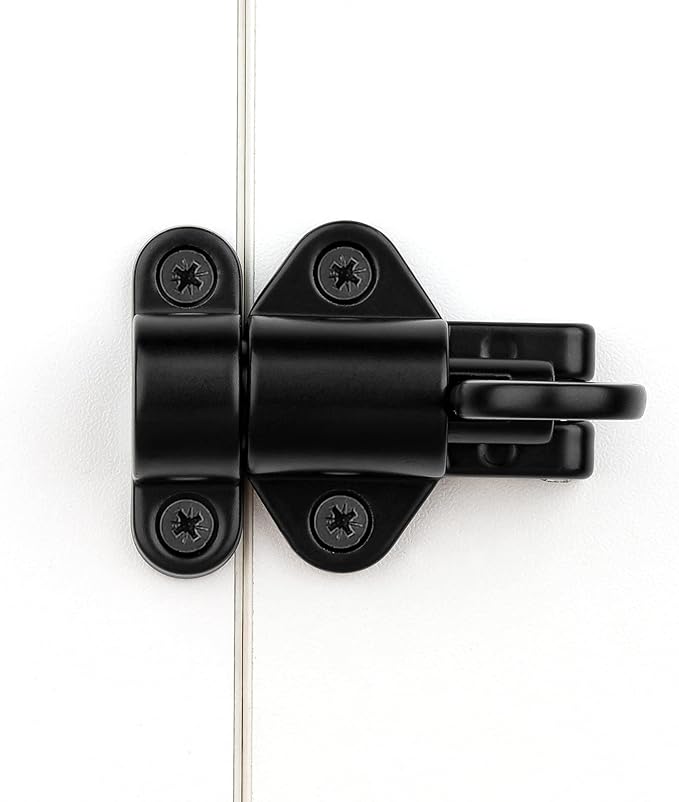 2 Packs Self-Closing Latches，Black Spring Door Lock，Resilient Bolt Latch - Image 4