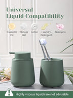 INGOFIN Ceramic Lotion Dispenser - 12oz Refillable Hand Soap Dispenser Bathroom - Image 6