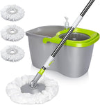 MASTERTOP Mop and Bucket with Wringer Set, Small Spin Mop Cleaning System with by MASTERTOP