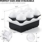 HONYAO Whiskey Cocktail Ice Mold, Easy Fill and Release Silicone Round Ice Ball - Image 6