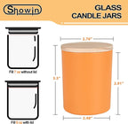 SHOWIN Thick Candle Jars for Making Candles 12 Pcs, 7 OZ Empty Jars - Image 2