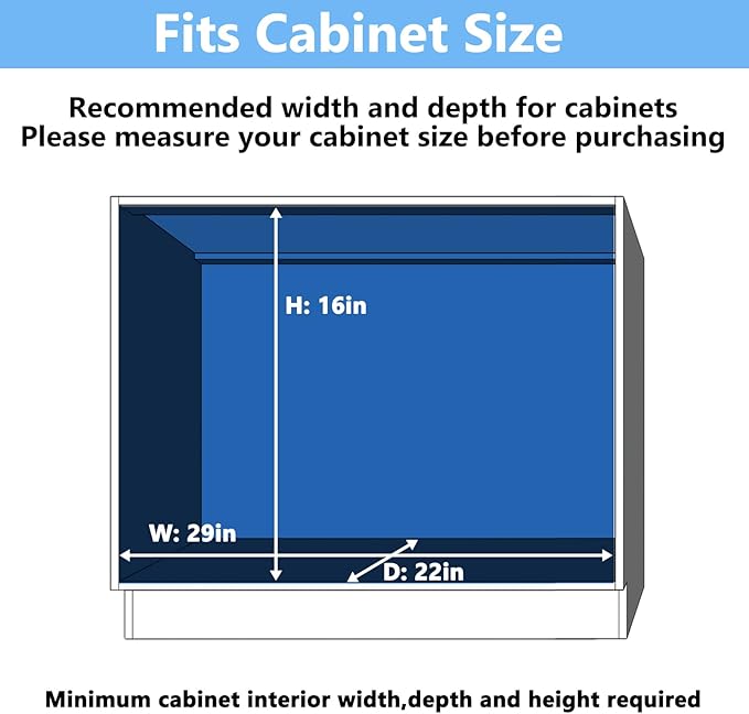 2 Tier Individual Pull Out Cabinet Organizer 28½" W x 21½" D, Heavy Duty - Image 4