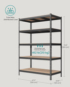 SONGMICS 5-Tier Storage Shelves, Load 2310 lb, Boltless Assembly, Adjustable - Image 3