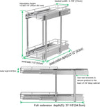 DINDON Pull Out Cabinet Organizer, Cabinet Pull Out Shelves, 2 Tier Pull Out - Image 5