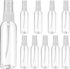 uxcell 10 Pack Spray Bottles, 2 Oz/60ML Clear Empty Mist Plastic Mini Travel by uxcell