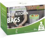 100% Compostable Trash Bags, 13 Gallon, 49.2 Liter, 0.91 Mils - Image 2