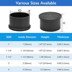 4 Pcs 2" Round Rubber Chair Leg Caps, PVC Table Leg Covers, Flexible & - Image 8