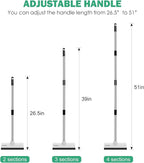 SetSail Floor Scrub Brush with 51-Inch Long Adjustable Handle 2 in 1 Scrape - Image 2