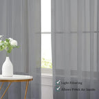 Chyhomenyc 120 Inch Long Sheer Curtains - Image 7