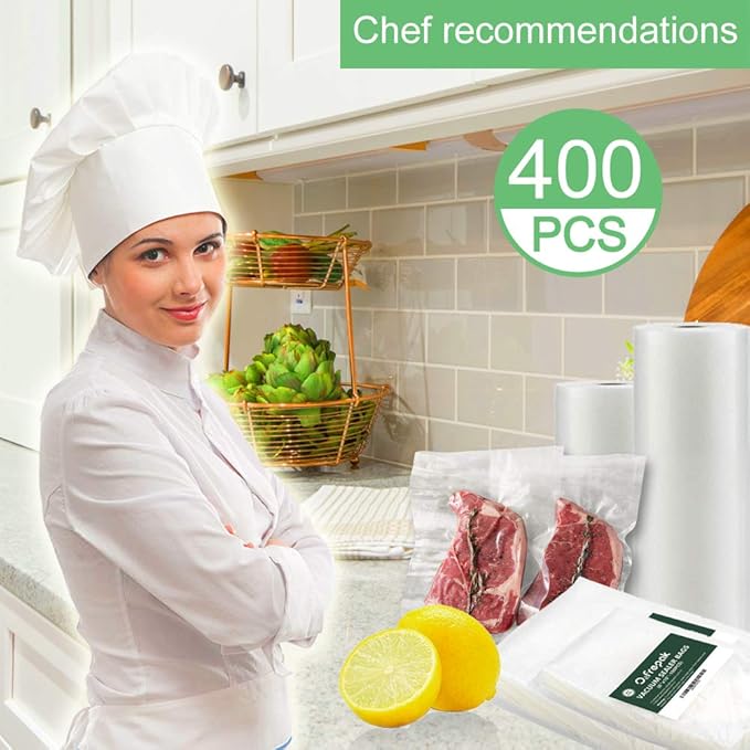 O2frepak 400 Quart Size 8" x 12" Vacuum Sealer Bags - Image 2