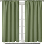 BGment Olive Green Blackout Curtains 45 Inch Length by BGment