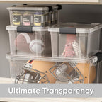Superio Storage Bins with Lids- 2 Pack, 2.5 Qt Clear Boxes - Image 6