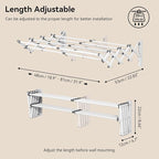 APEXCHASER Wall Mounted Clothes Drying Rack, Laundry Drying Rack Retractable - Image 4