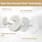 4pcs Suction Cup Hooks for Shower, Shower Towel Suction Hooks, No Drill Towel - Image 3