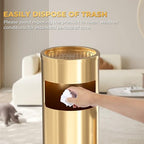 Trash Can Outdoor Waste Container Round Stainless Steel Trash Can - Image 6