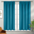 BGment Peacockblue Blackout Curtains 45 Inches Long - Image 2