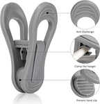 Tinfol 50pc Grey Plastic Hanger Clips, Strong Pinch Grip Finger Clips - Image 3