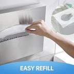 2 Packs Toilet Seat Cover Dispenser Wall Mounted SUS 304 Stainless Steel Brushed - Image 3