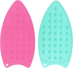 HARFINGTON 2pcs Silicone Iron Rest Pad, Fuchsia/Turquoise by HARFINGTON