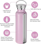 Neihepal 20 oz Insulated Water Bottles Bulk 2 Pack, Stainless Steel Double Wall - Image 3