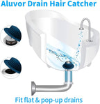 Shower Drain Hair Catcher, Bathtub Drain Cover Foldable Silicone Shower & Tub - Image 3