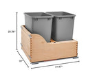 Rev-A-Shelf Pullout Trash Cans for Kitchen Cabinet, Dual 35 Qt Bins - Image 10