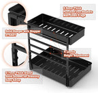 EVERIE Height Adjustable 2 Tier Metal Pull Out Slide Shelf Organizer - Image 3