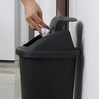 6 Gallon Swing Top Trash Can Outdoor and Indoor Recycle Bin, Plastic Garbage Can - Image 6