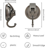 Suction Cup Hooks for Shower, 4 Pack, Glass Door, Tile – Loofah, Bath Robe Hook - Image 5