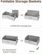 StorageWorks Closet Storage Bins, Trapezoid Organizer Box - Image 5