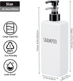 Segbeauty Plastic Soap Dispenser, 500ml Empty Square Pump Press Bottle Shower - Image 6