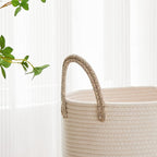 VIPOSCO Large Laundry Hamper, Tall Woven Rope Storage Basket - Image 3